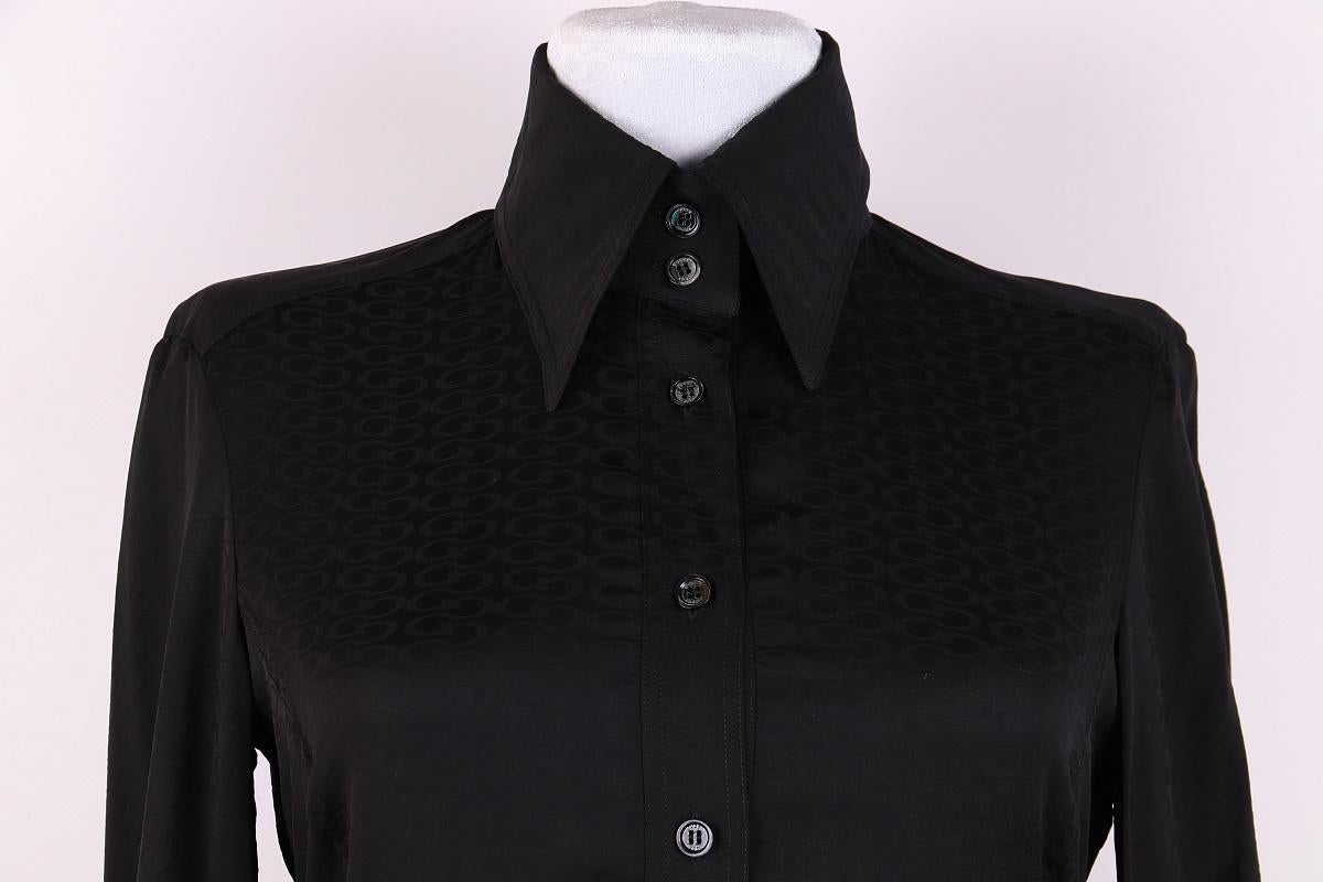 Gucci Tom Ford 2004 Seidenhemd (Schwarz) im Angebot