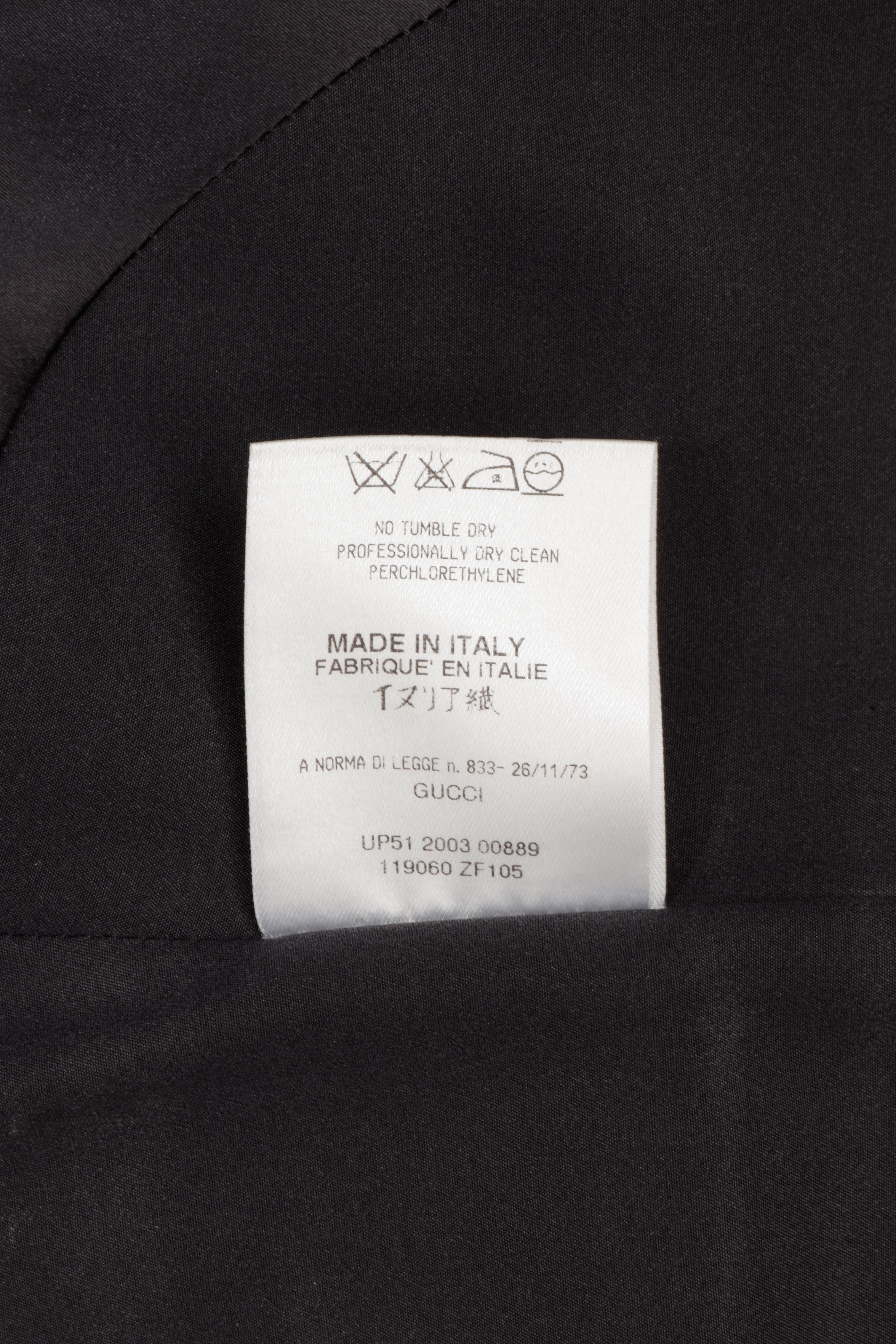 Gucci Tom Ford forcci A/W 2003 - Robe corset ajustée en satin de soie stretch gris foncé en vente 7