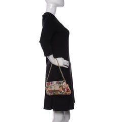 Gucci Tom Ford Beaded Canvas Flora Floral Horsebit Bag