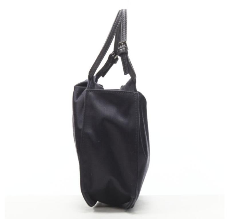 GUCCI TOM FORD black gathered silk satin minimal leather handle bucket bag In Excellent Condition For Sale In Hong Kong, NT