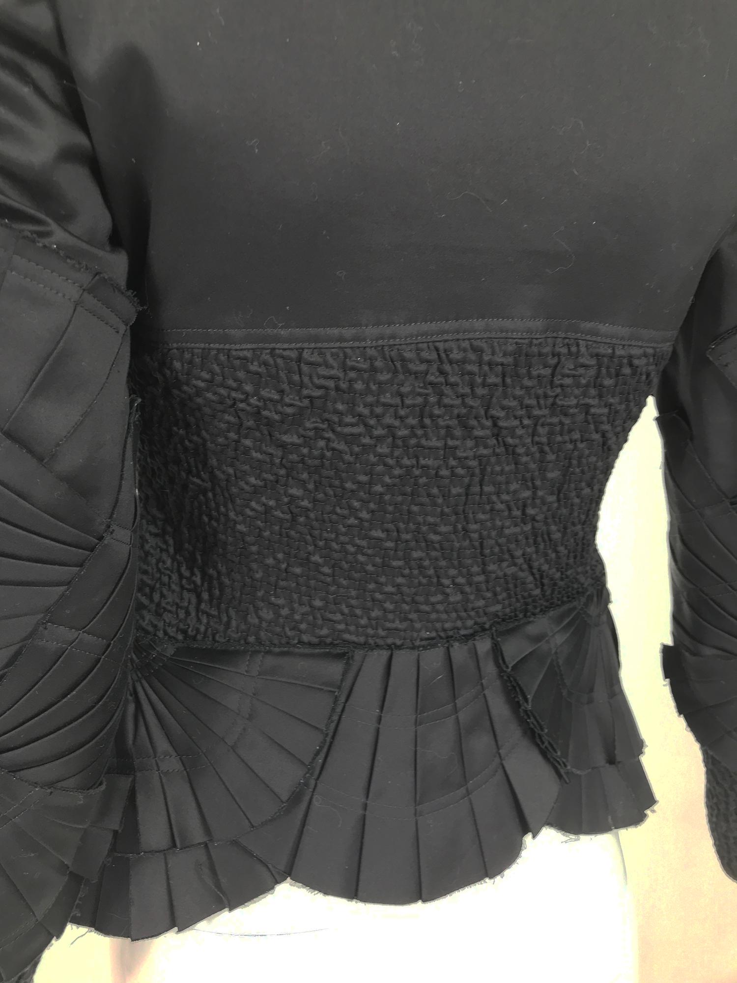 Gucci Tom Ford Jacke mit Fächerfalten und unges�äumten Kanten aus polierter Baumwolle 3