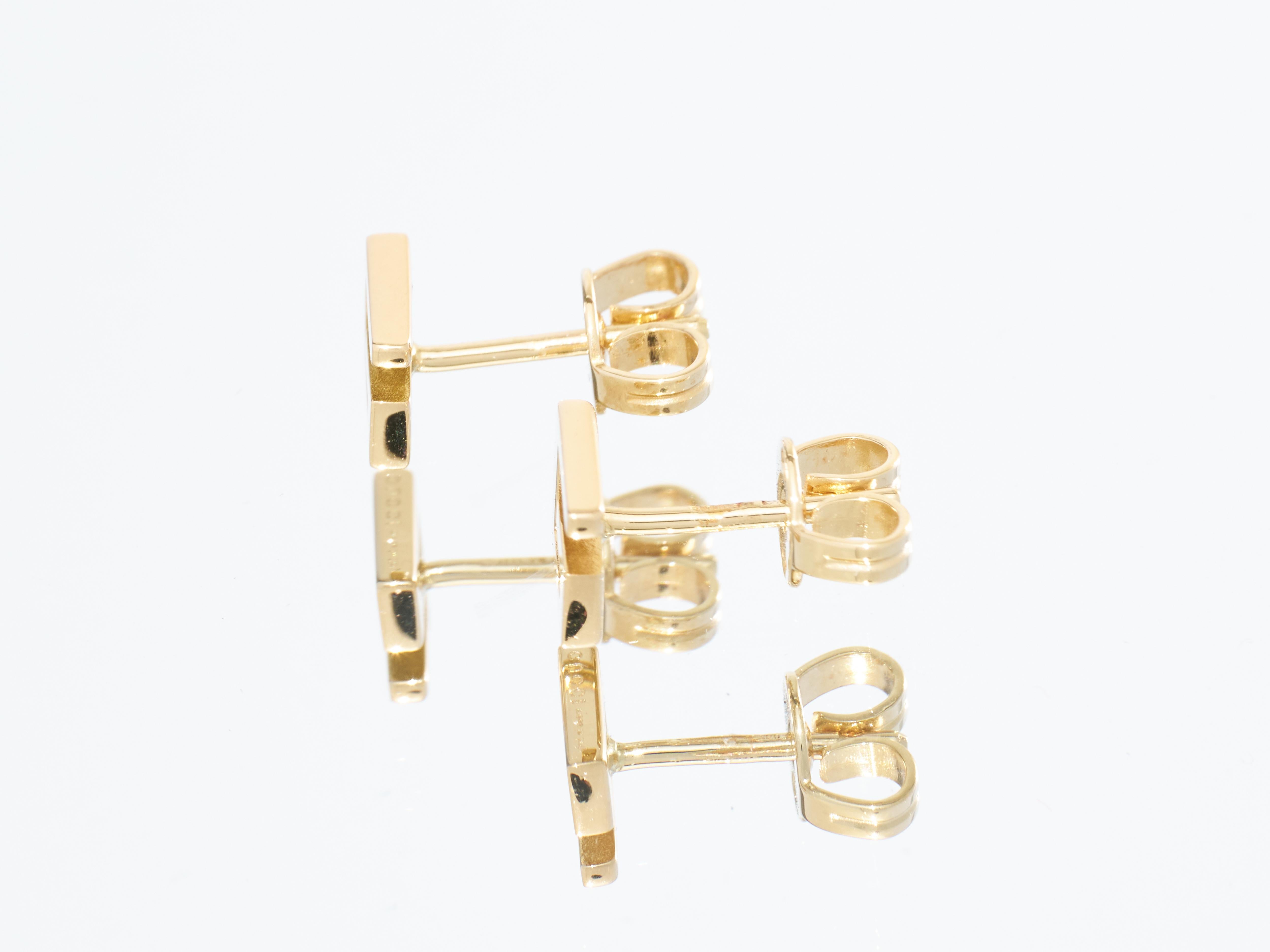 Tom Ford for Gucci Orecchini con perno in oro giallo 18 carati con scatola Immacolata 750 In condizioni ottime in vendita a London, GB