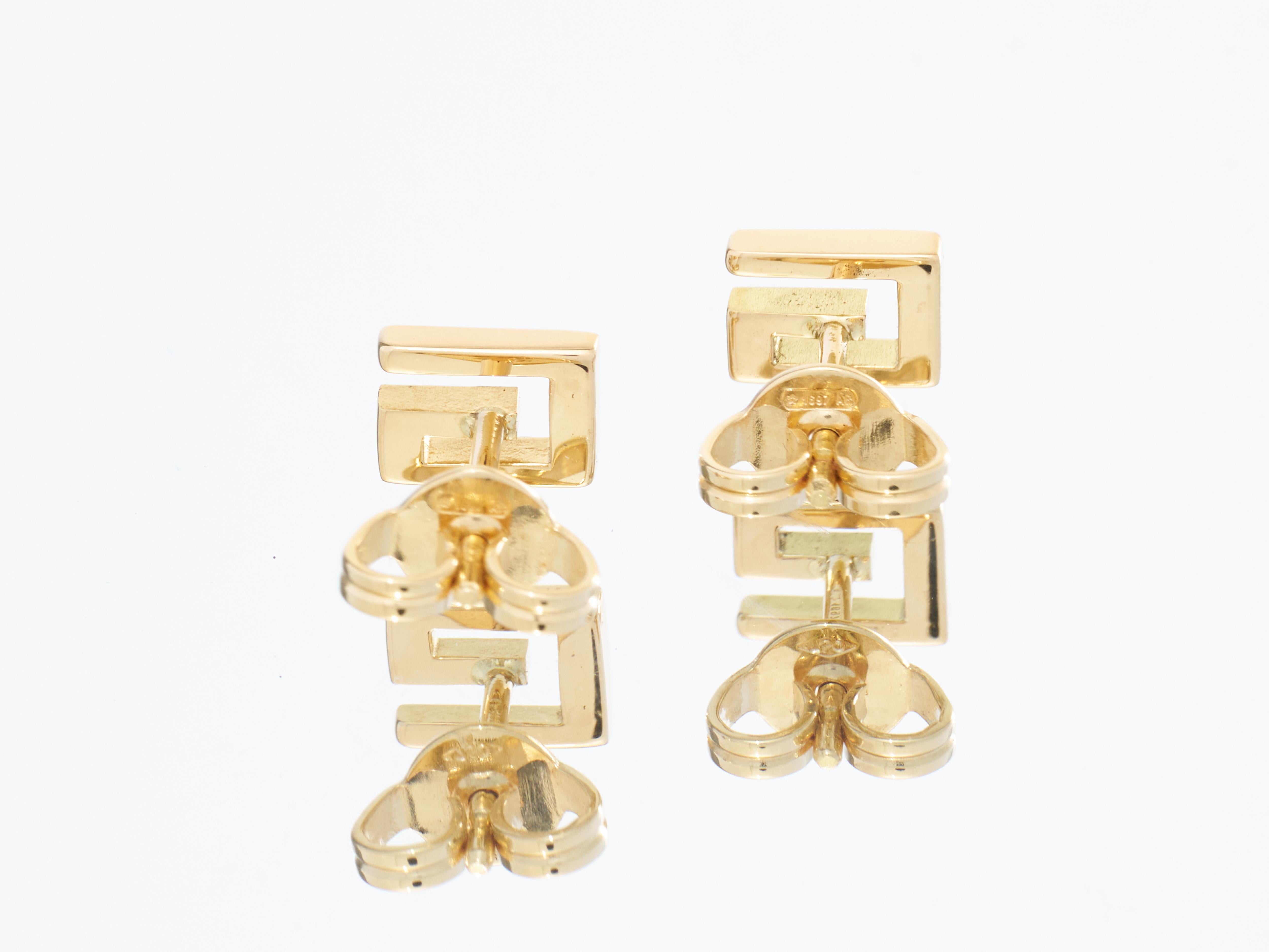 da uomo o donna Tom Ford for Gucci Orecchini con perno in oro giallo 18 carati con scatola Immacolata 750 in vendita