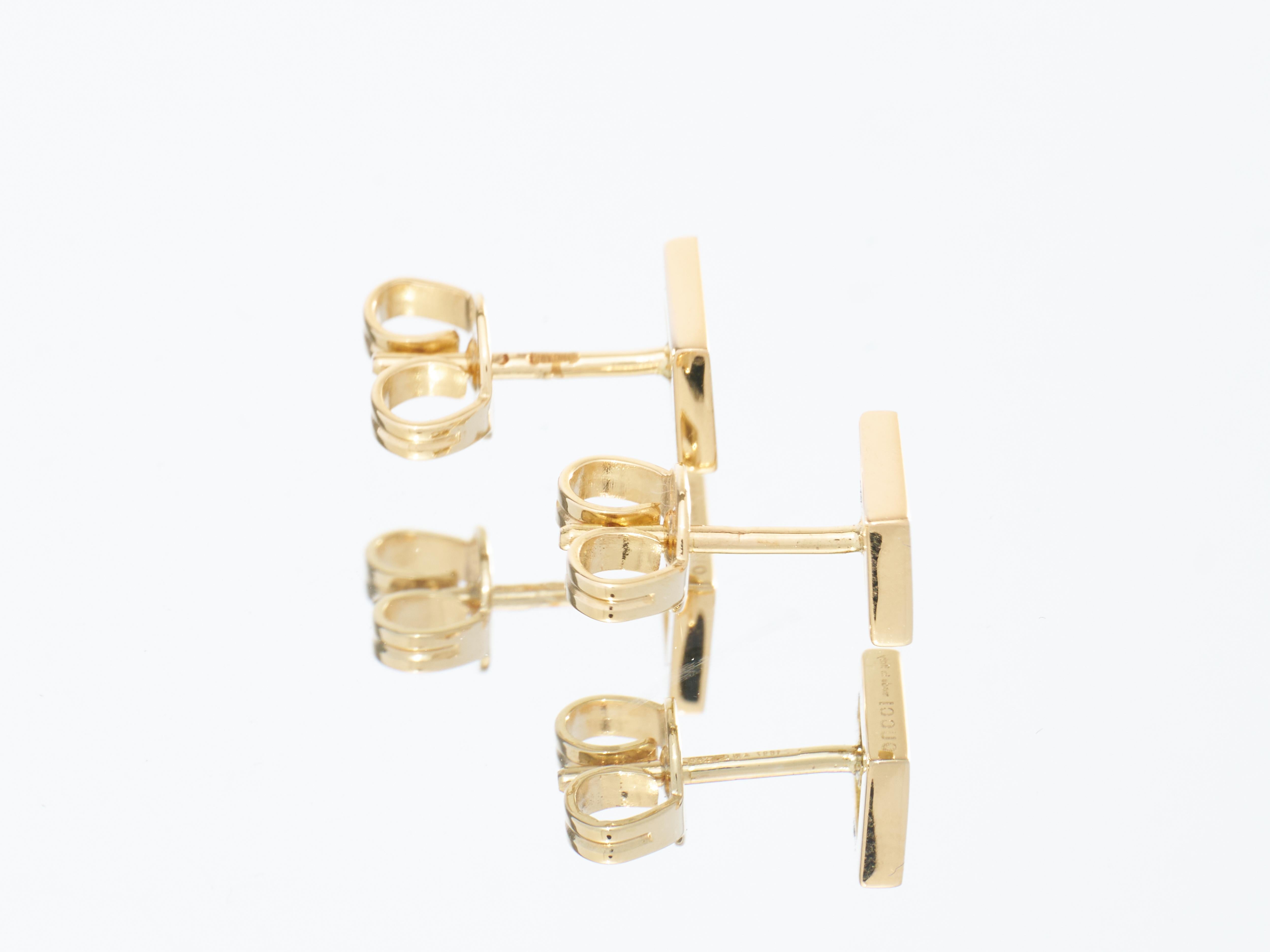 Tom Ford for Gucci Orecchini con perno in oro giallo 18 carati con scatola Immacolata 750 in vendita 2