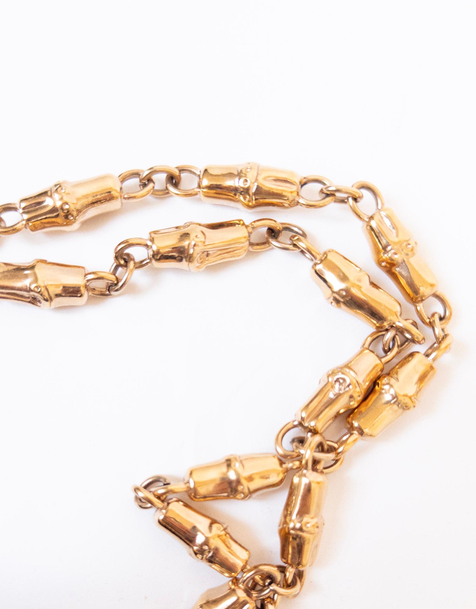 Sac Gucci Tom Ford Édition limitée AD Era 2004 Bamboo Chain Metallic en vente 5