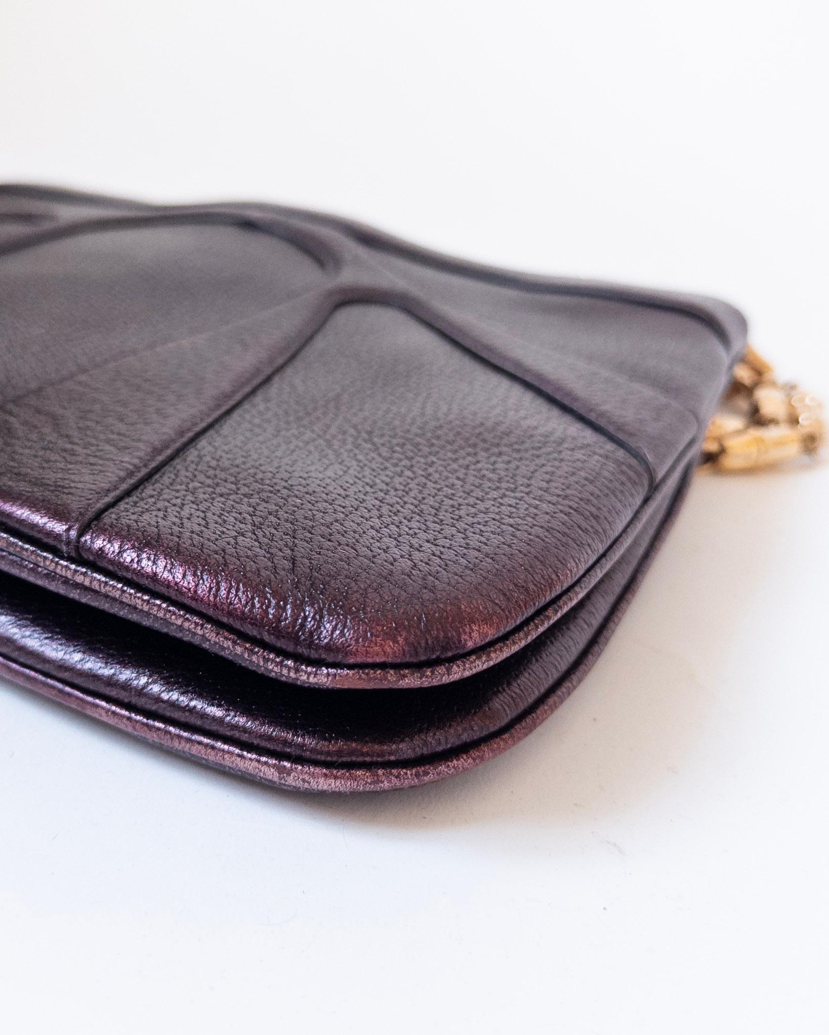 Sac Gucci Tom Ford Édition limitée AD Era 2004 Bamboo Chain Metallic en vente 6