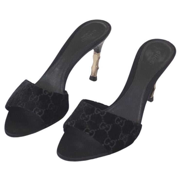 Gucci Tom Ford Era 2004 Velvet GG Monogram Heels