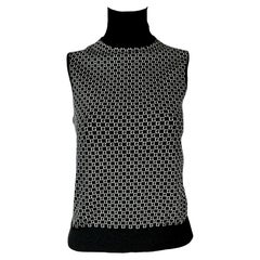 Gucci Tom Ford Fall 2000 GG knit black top