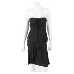 GUCCI Tom Ford Fall 2003 Black Silk Corset Dress
