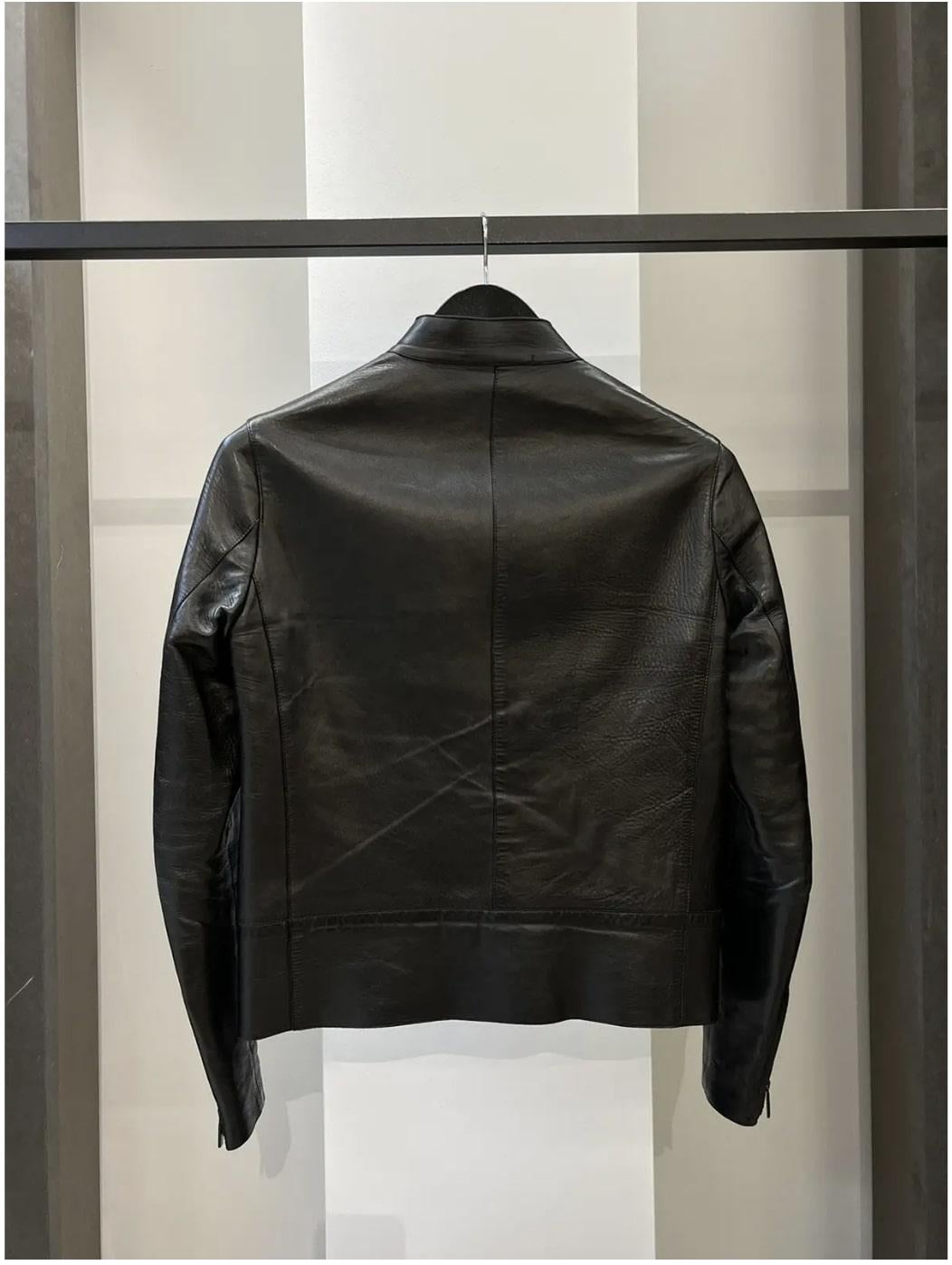 Women's Gucci Tom Ford FW 1999 Leather Zip Moto Jacket For Sale