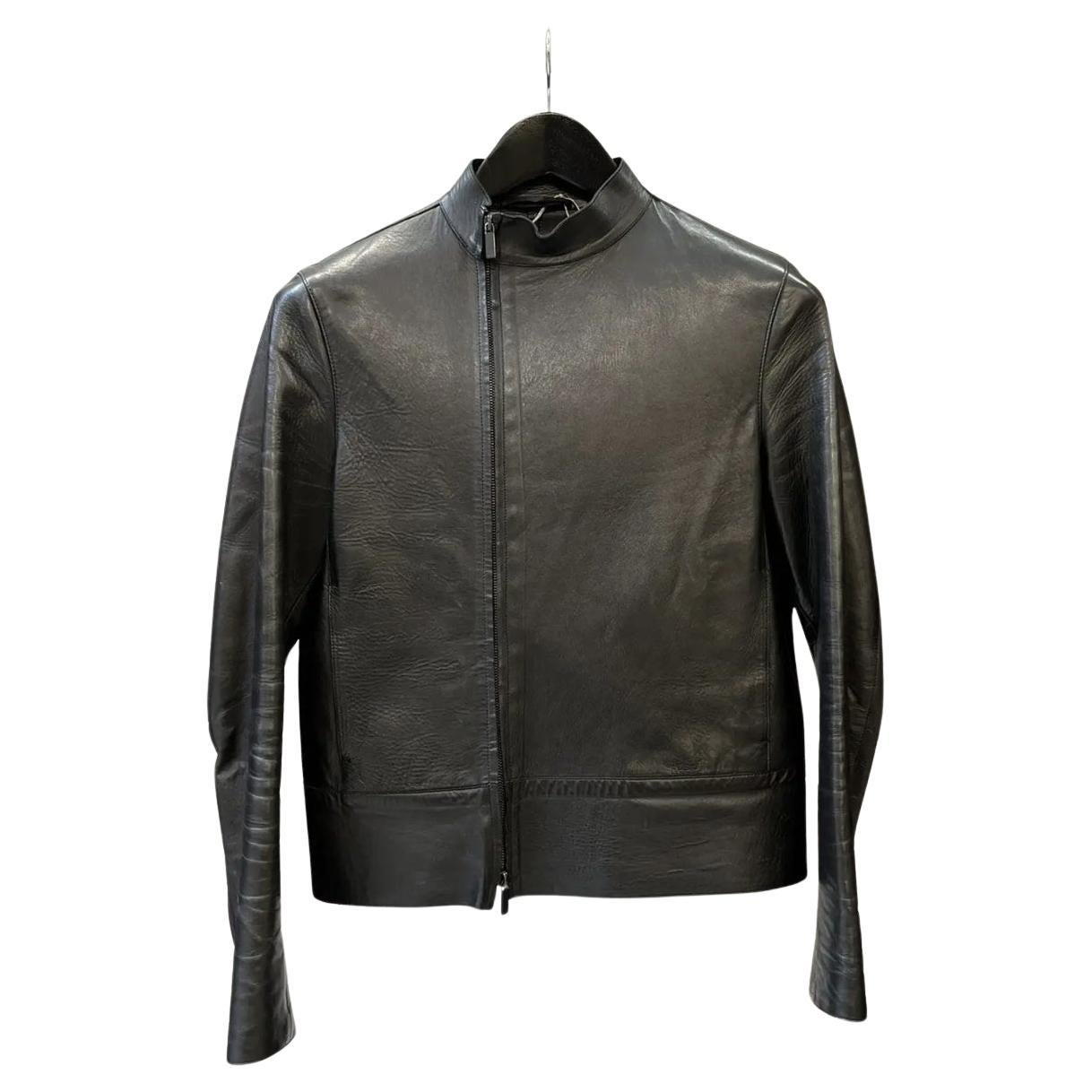 Gucci Tom Ford FW 1999 Leather Zip Moto Jacket For Sale