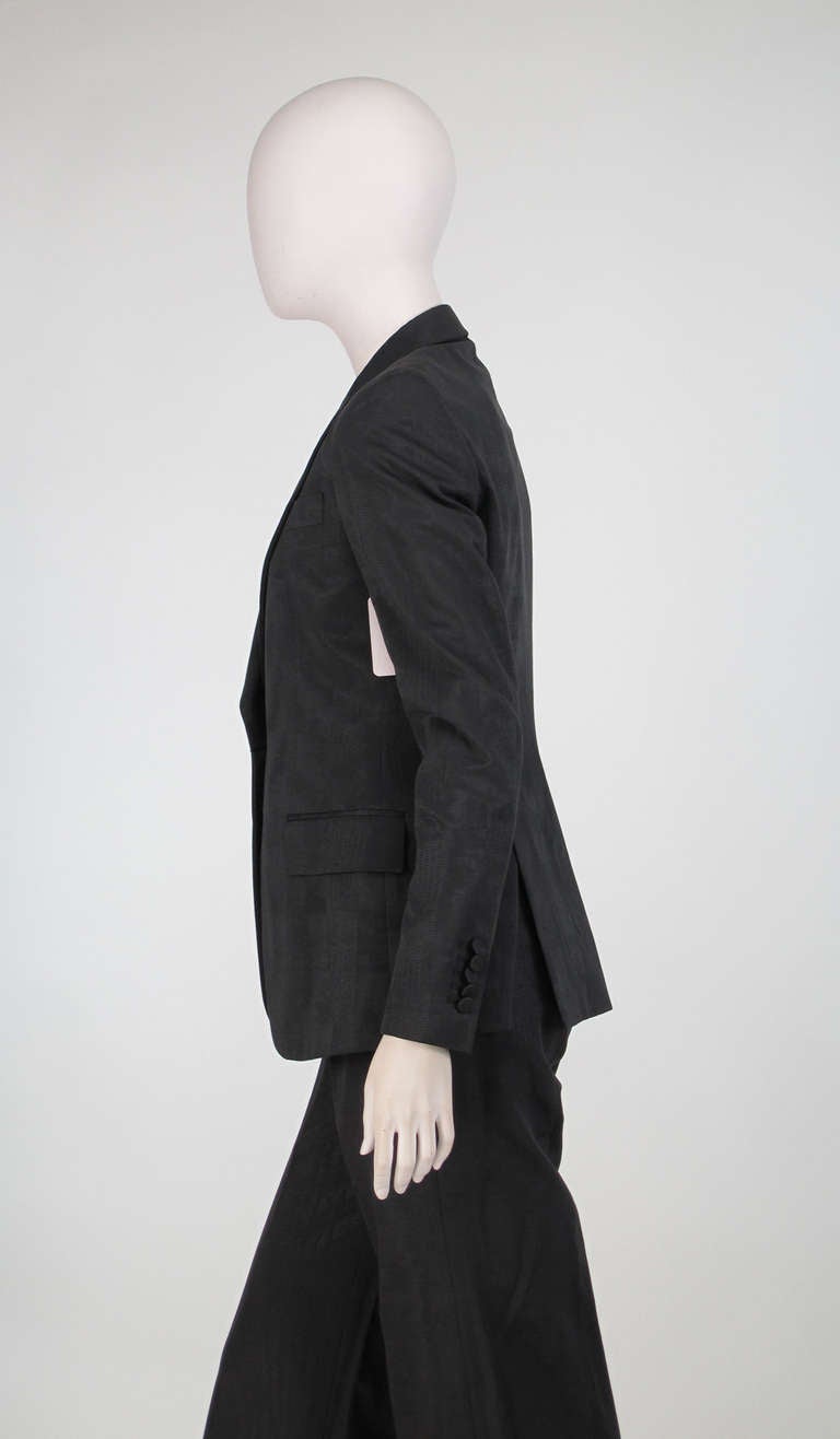 Tom Ford pour Gucci - Ensemble pantalon en faille grise avec étiquettes 3