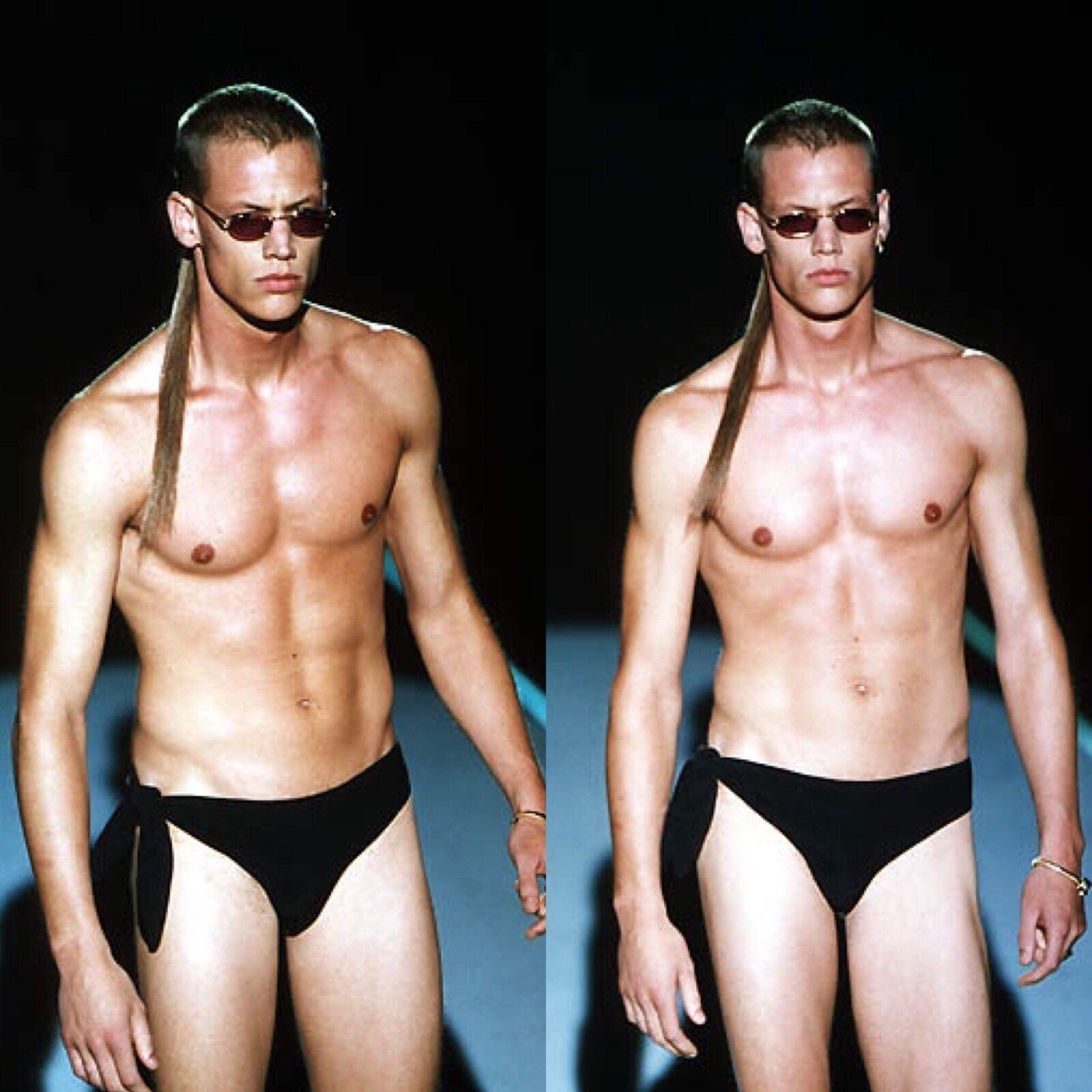 Gucci Tom Ford Uomo S/S 1998 Iconic Tie Wrap Low Rise Swim Briefs Costume da bagno M. 7