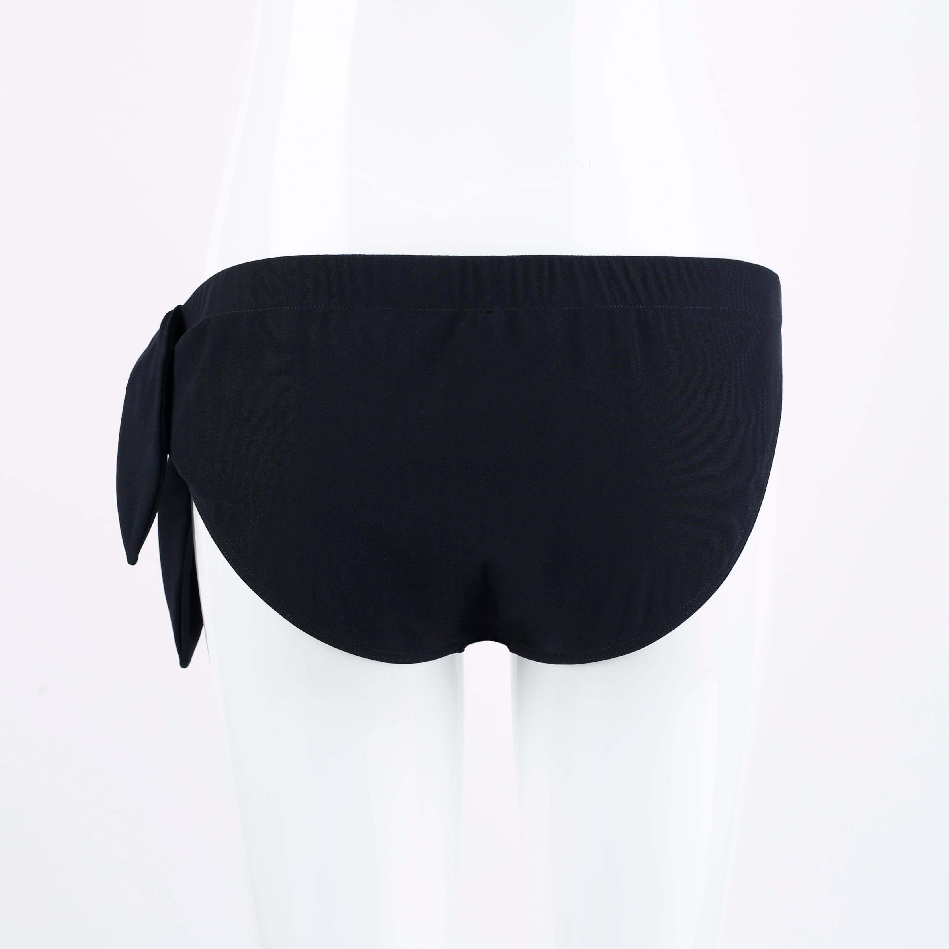 Nero Gucci Tom Ford Uomo S/S 1998 Iconic Tie Wrap Low Rise Swim Briefs Costume da bagno M.