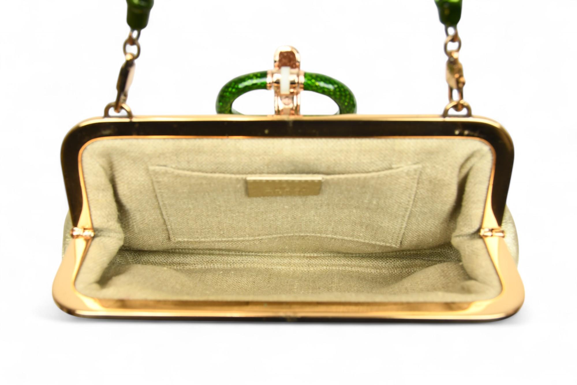 Bolso Gucci Tom Ford con marco de serpiente de piel de becerro metalizada  S/S 2004 en venta 5