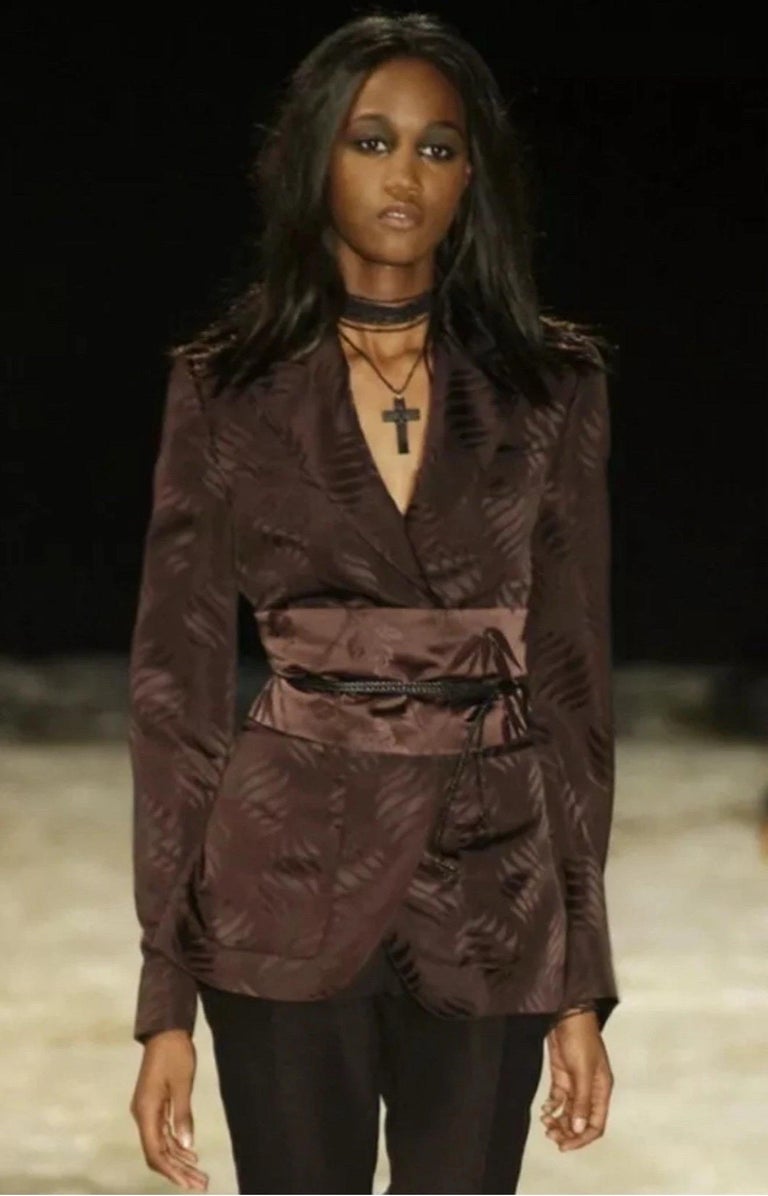 GUCCI Tom Ford Runway F/W 2002 Silk Jacquard Kimono Blazer w  display picture 2