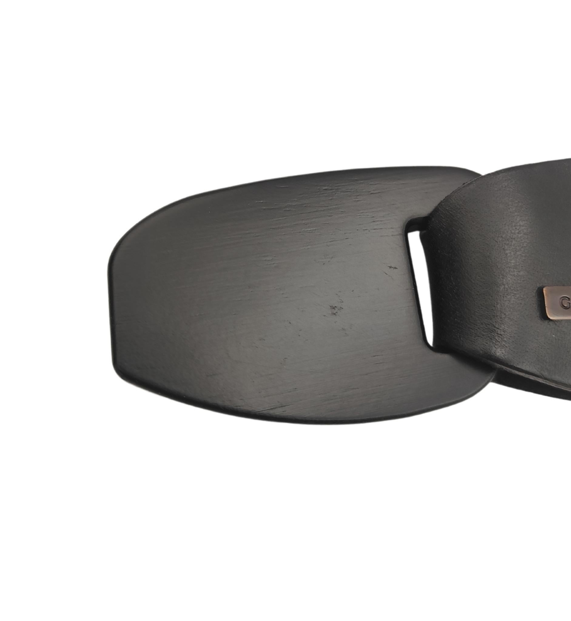 Gucci Tom Ford S/S 1997 black leather chain belt For Sale 3