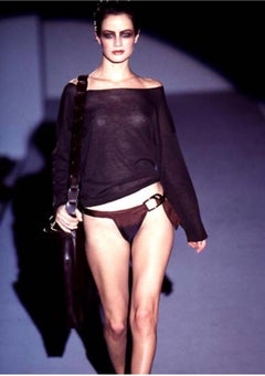 Gucci Tom Ford S/S 1997 black leather chain strap bag