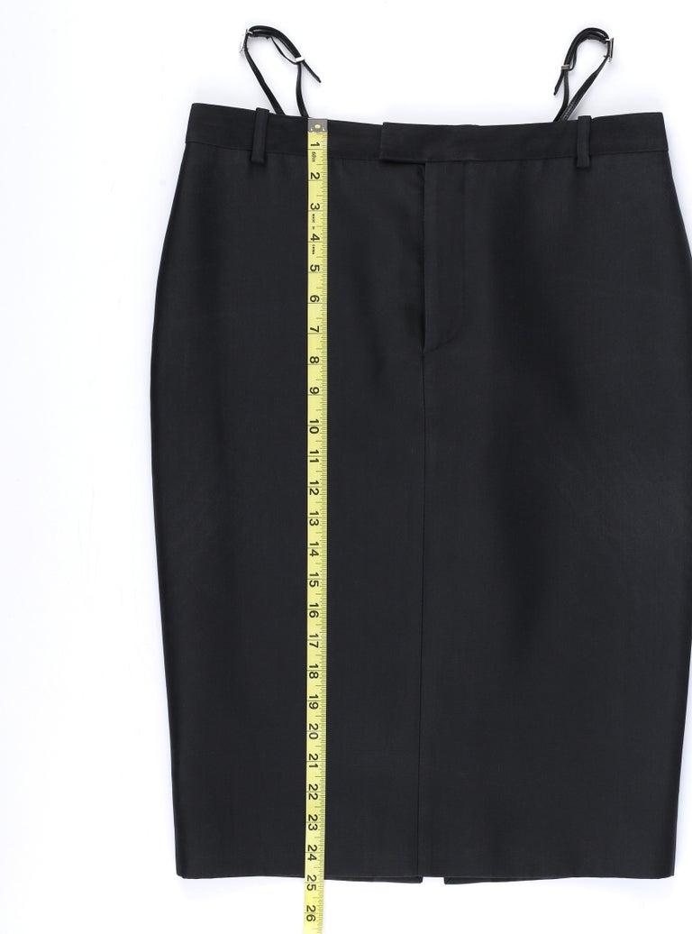 Gucci Tom Ford S/S 1998 Swarovski Crystal G-String Pencil Skirt GG