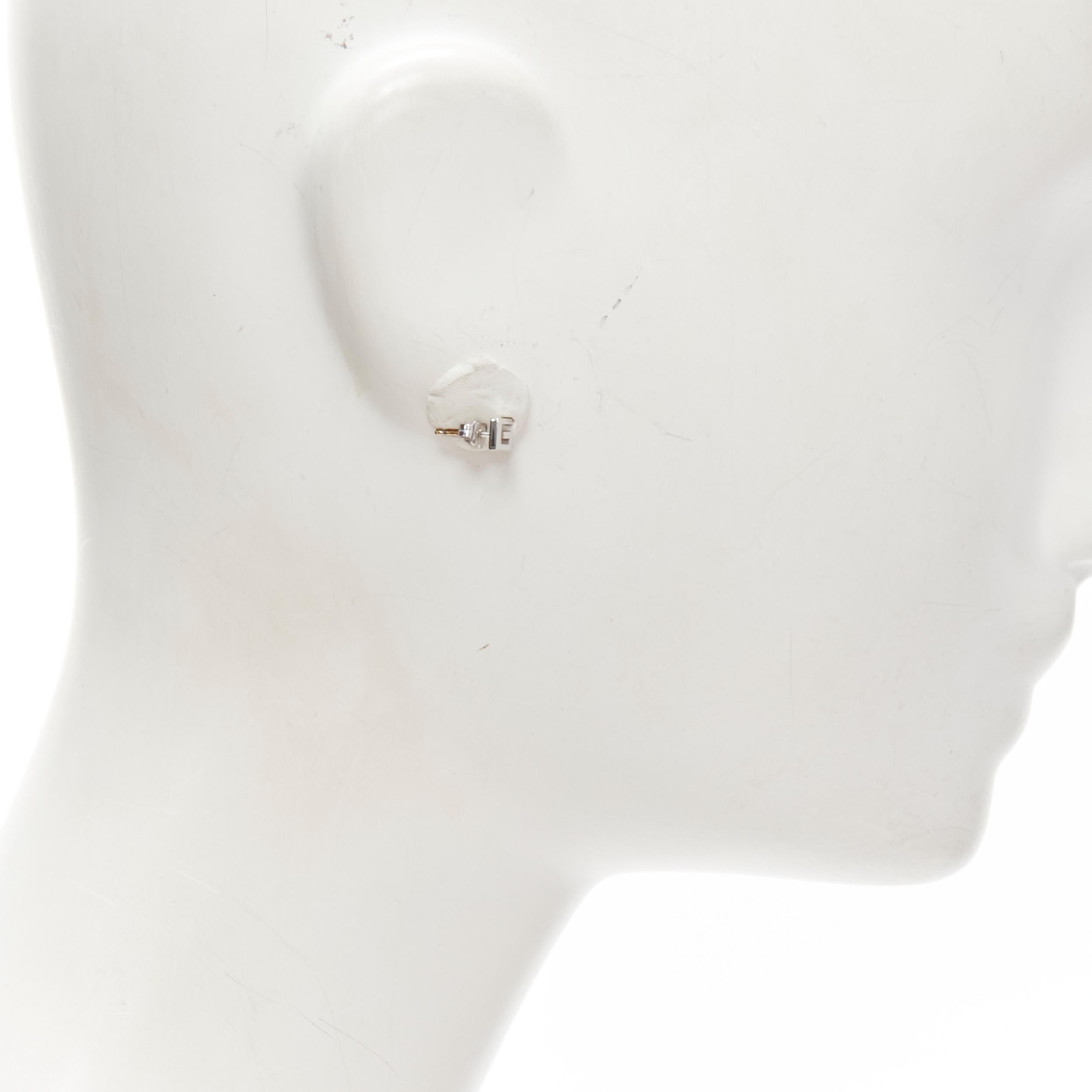GUCCI TOM FORD silver tone G logo stone stud earrings ring bracelet set 6
