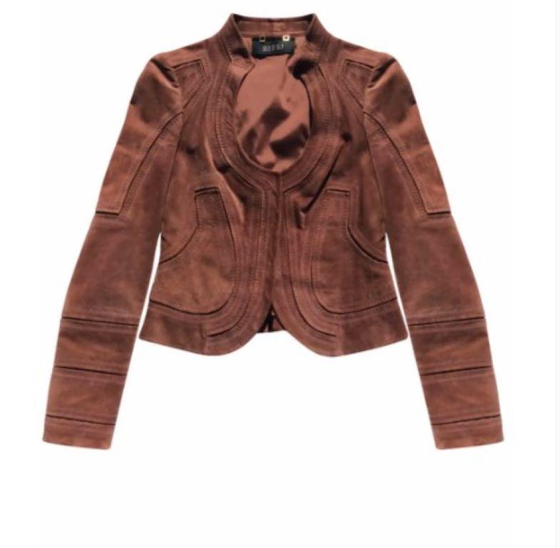 Giacca in pelle scamosciata Gucci SS 2005 in vendita 6