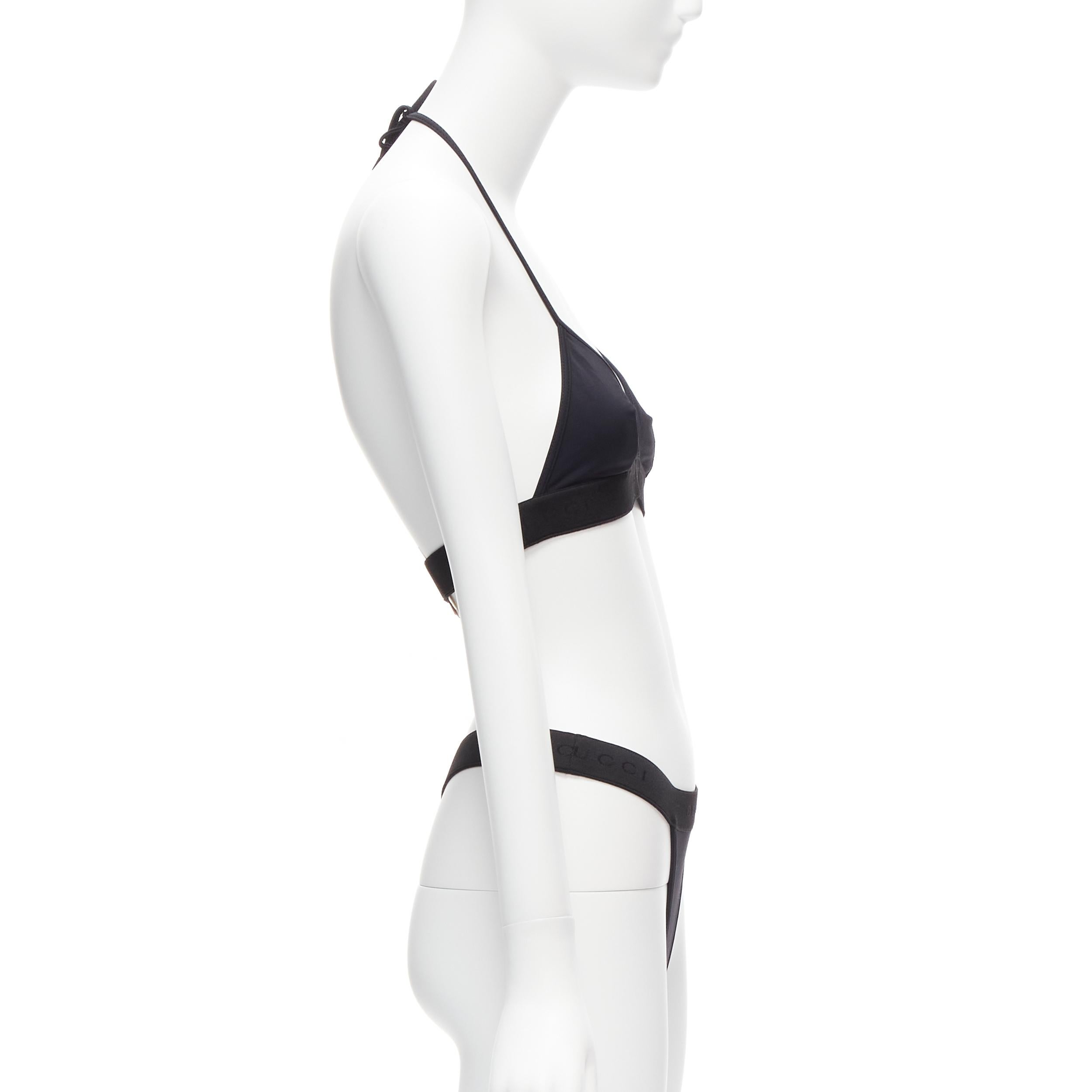 GUCCI Tom Ford Vintage braguita de bikini de 2 piezas con logo GG negro S en Excelente estado para la venta en Hong Kong, NT