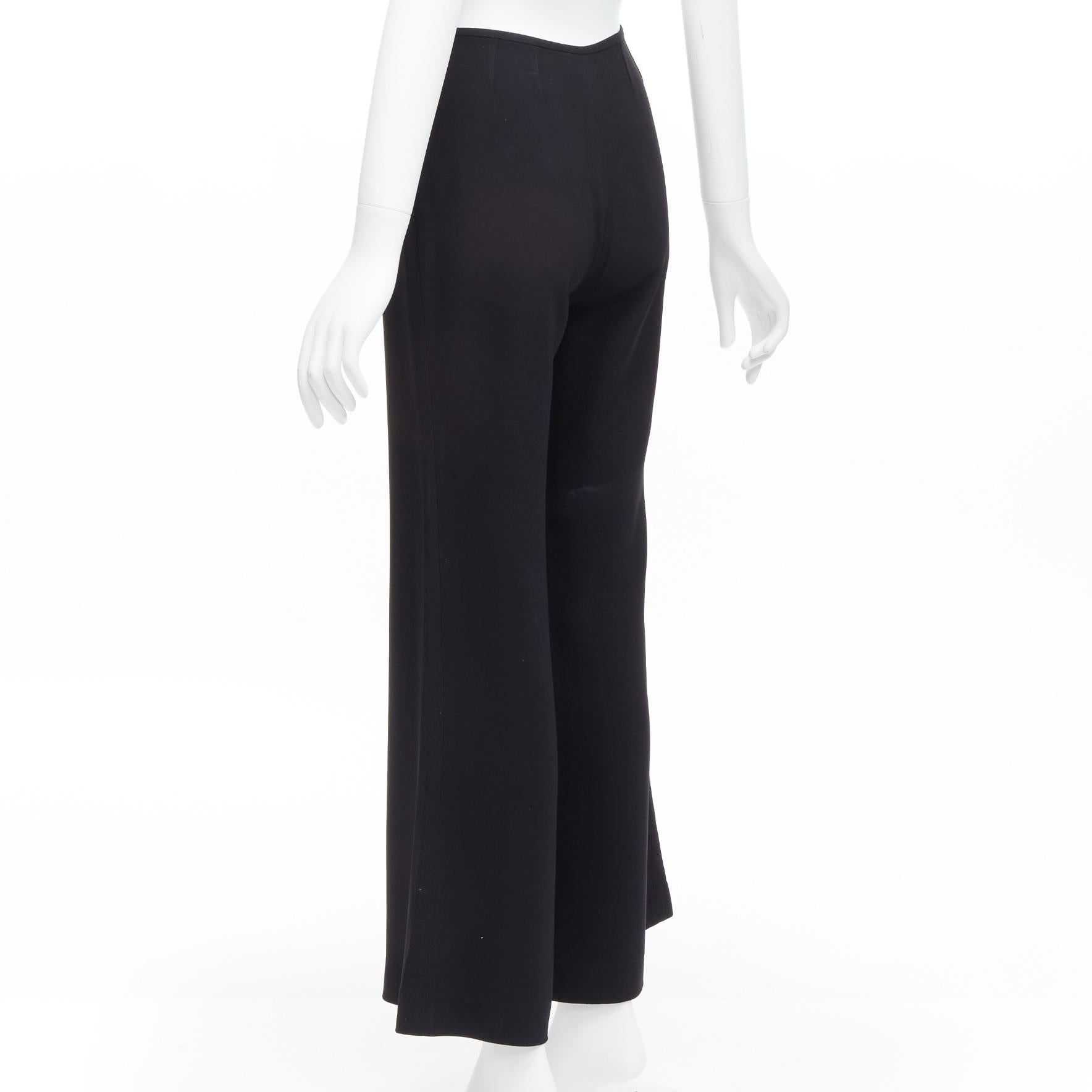GUCCI Tom Ford Vintage black minimalistic charm tie waist wide leg pants IT40 S For Sale 1