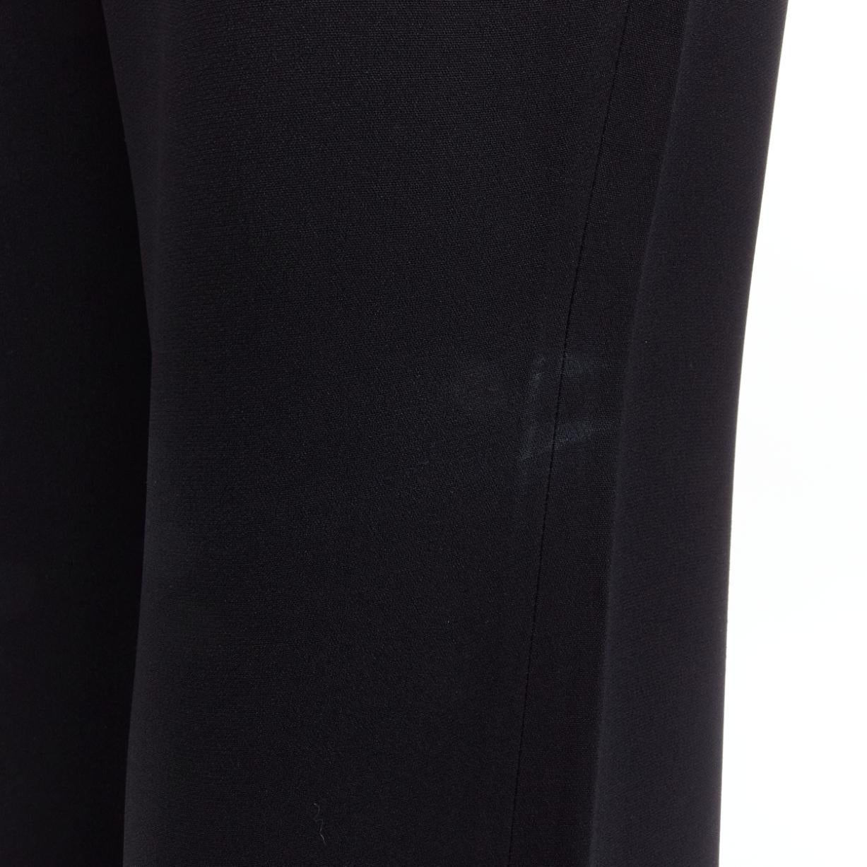 GUCCI Tom Ford Vintage black minimalistic charm tie waist wide leg pants IT40 S For Sale 2