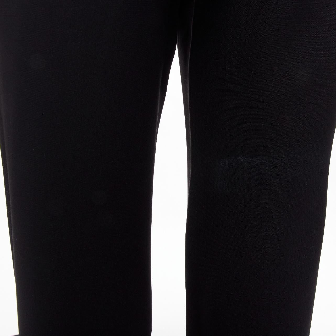 GUCCI Tom Ford Vintage black minimalistic charm tie waist wide leg pants IT40 S For Sale 4