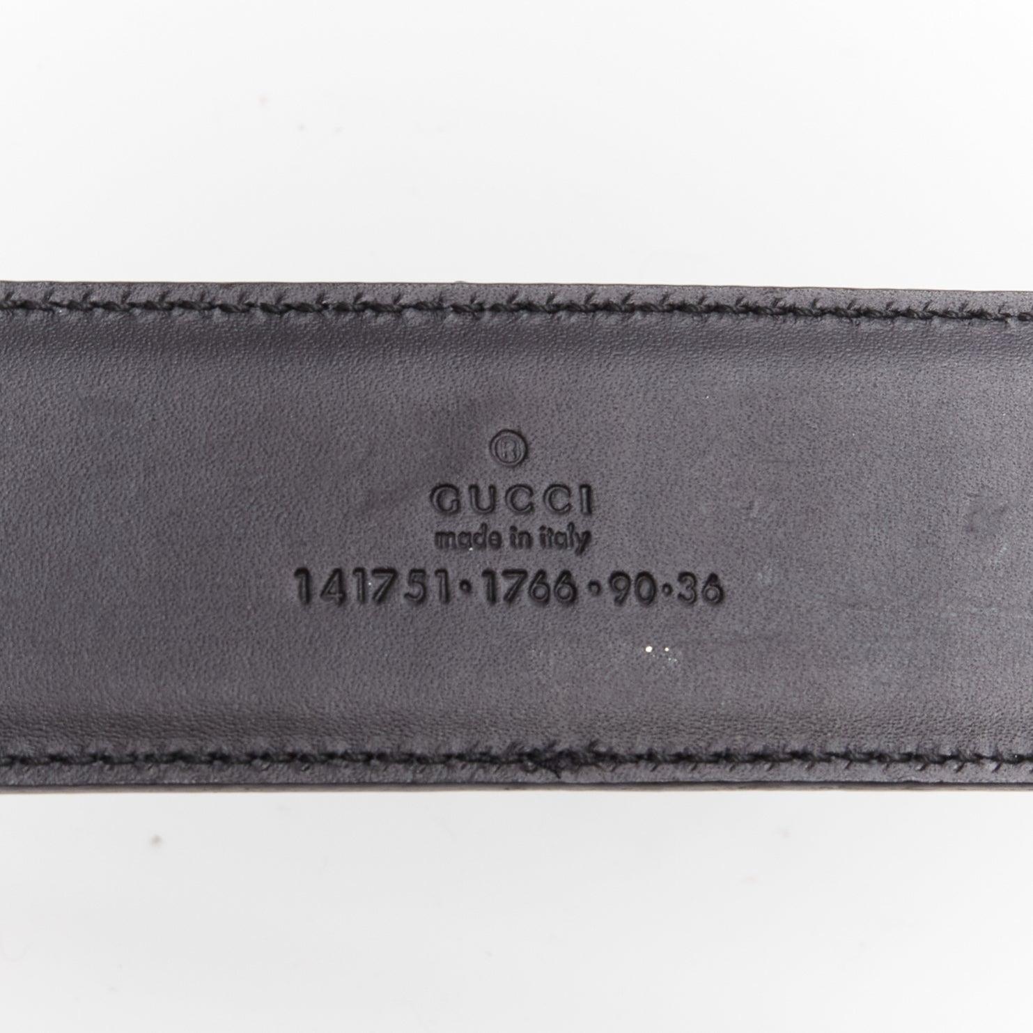 GUCCI Tom Ford Vintage black patent GG logo Horsebit buckle belt 4