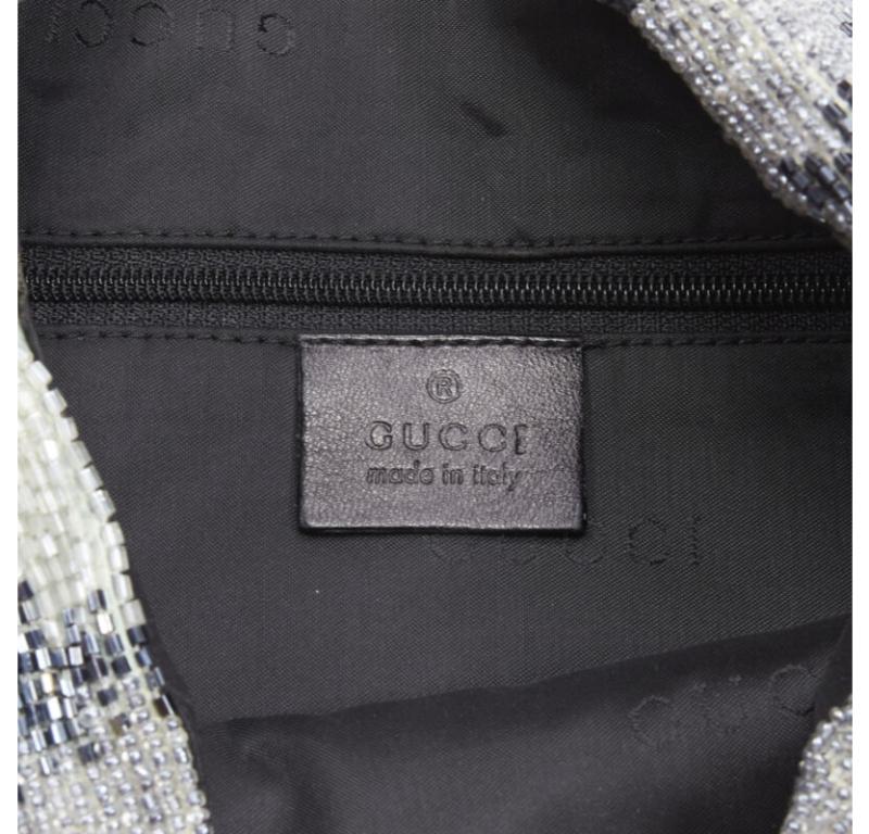 GUCCI TOM FORD Vintage blue grey scaled leather embellished silver chain bag For Sale 6