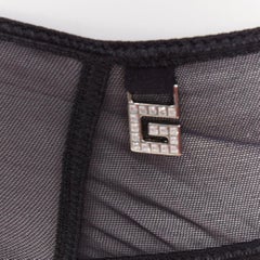 GUCCI Tom Ford Vintage crystal G logo sheer bottom underwear S