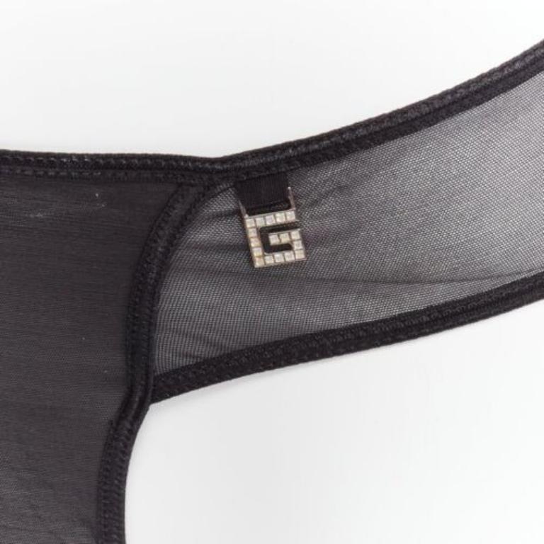 GUCCI Tom Ford Vintage crystal G logo sheer bottom underwear S
Reference: PYCN/A00083
Brand: Gucci
Designer: Tom Ford
Material: Mesh
Color: Black, Clear
Pattern: Solid
Closure: Elasticated
Made in: Italy

CONDITION:
Condition: Unworn in mint