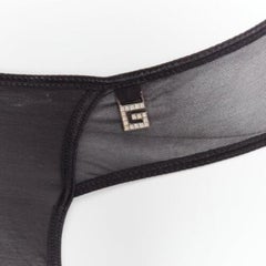 GUCCI Tom Ford Vintage crystal G logo sheer bottom underwear S