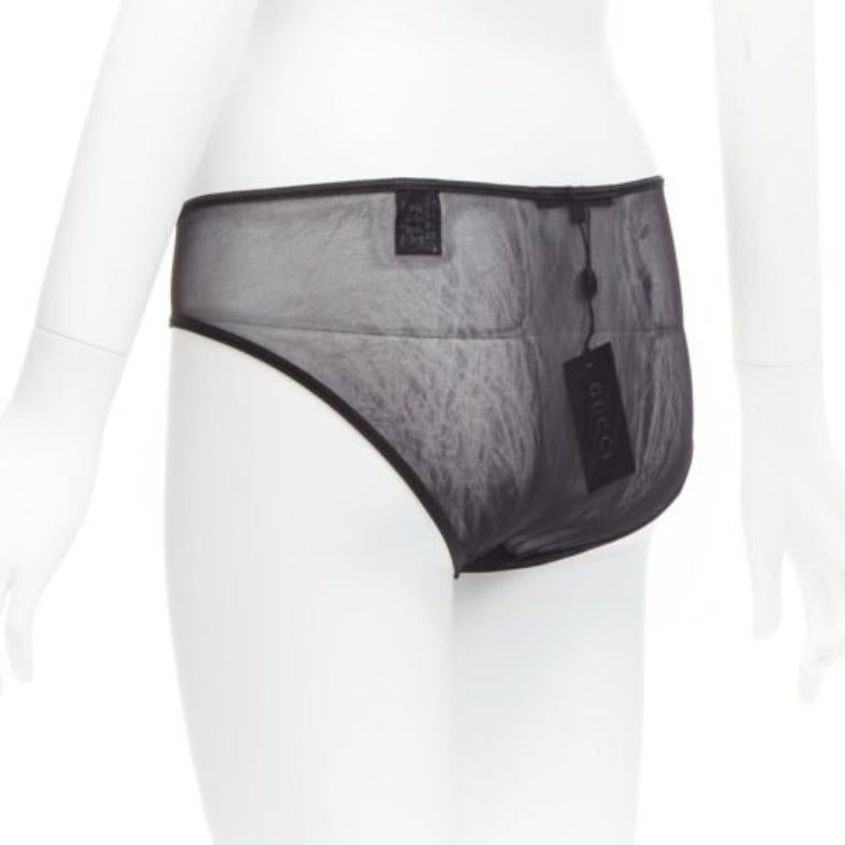 GUCCI Tom Ford Vintage crystal G logo sheer bottom underwear S 1