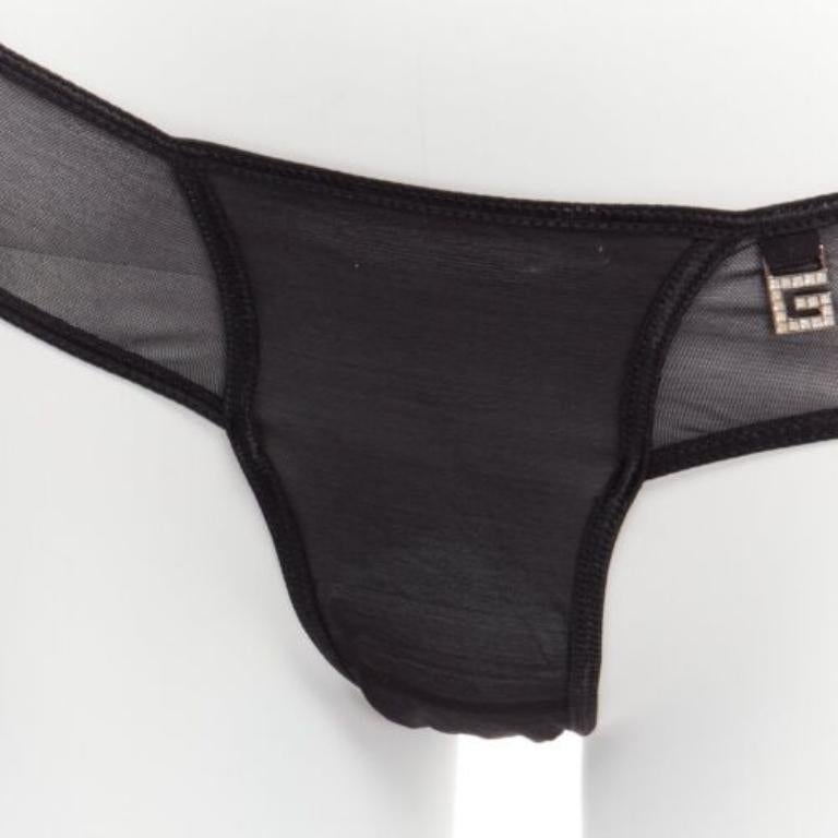 GUCCI Tom Ford Vintage crystal G logo sheer bottom underwear S 2