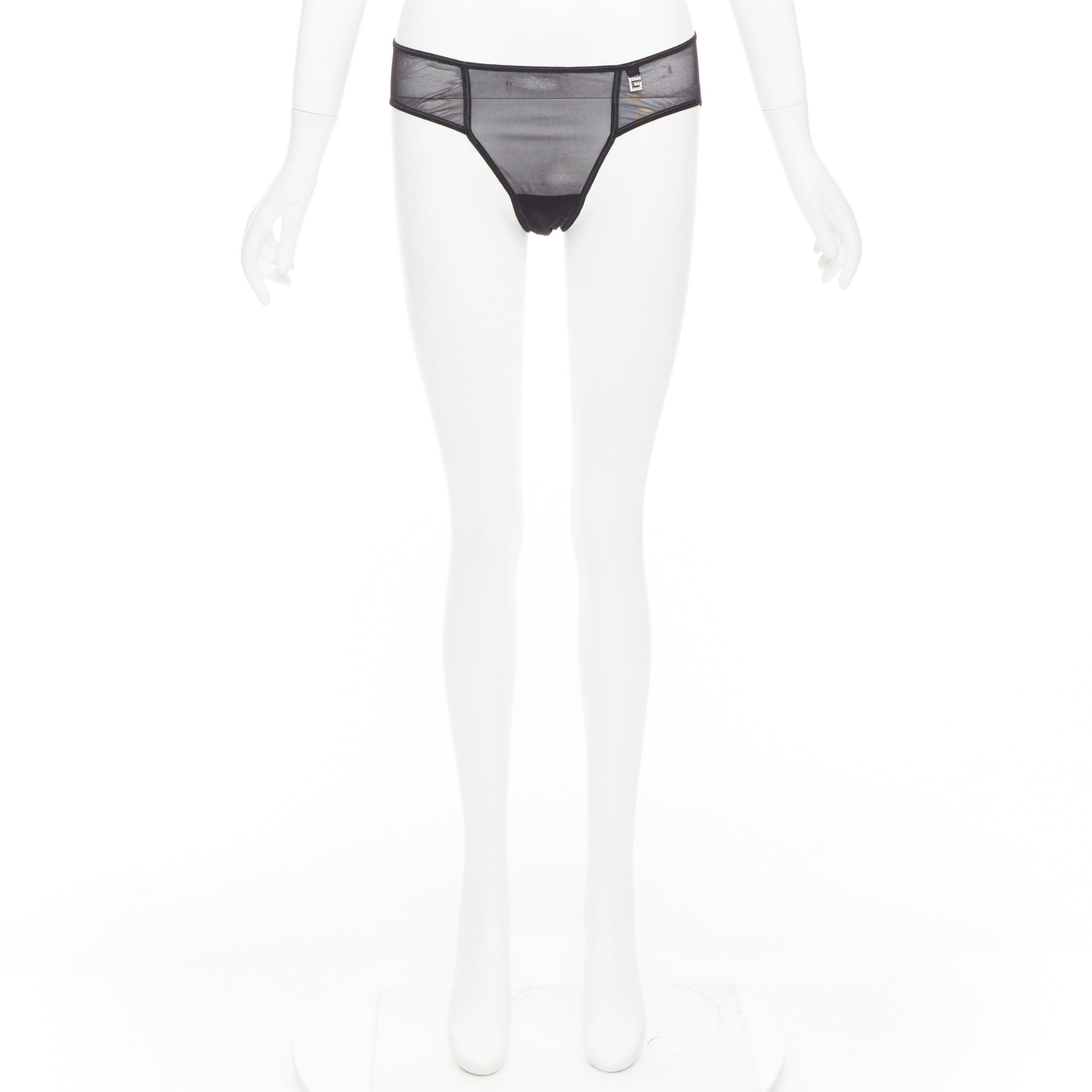 GUCCI Tom Ford Vintage crystal G logo sheer bottom underwear S For Sale 4