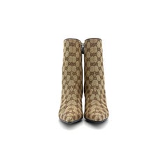 Gucci Tom Ford Vintage GG Monogram Canvas Pointed Toe Ankle Boots 6.5