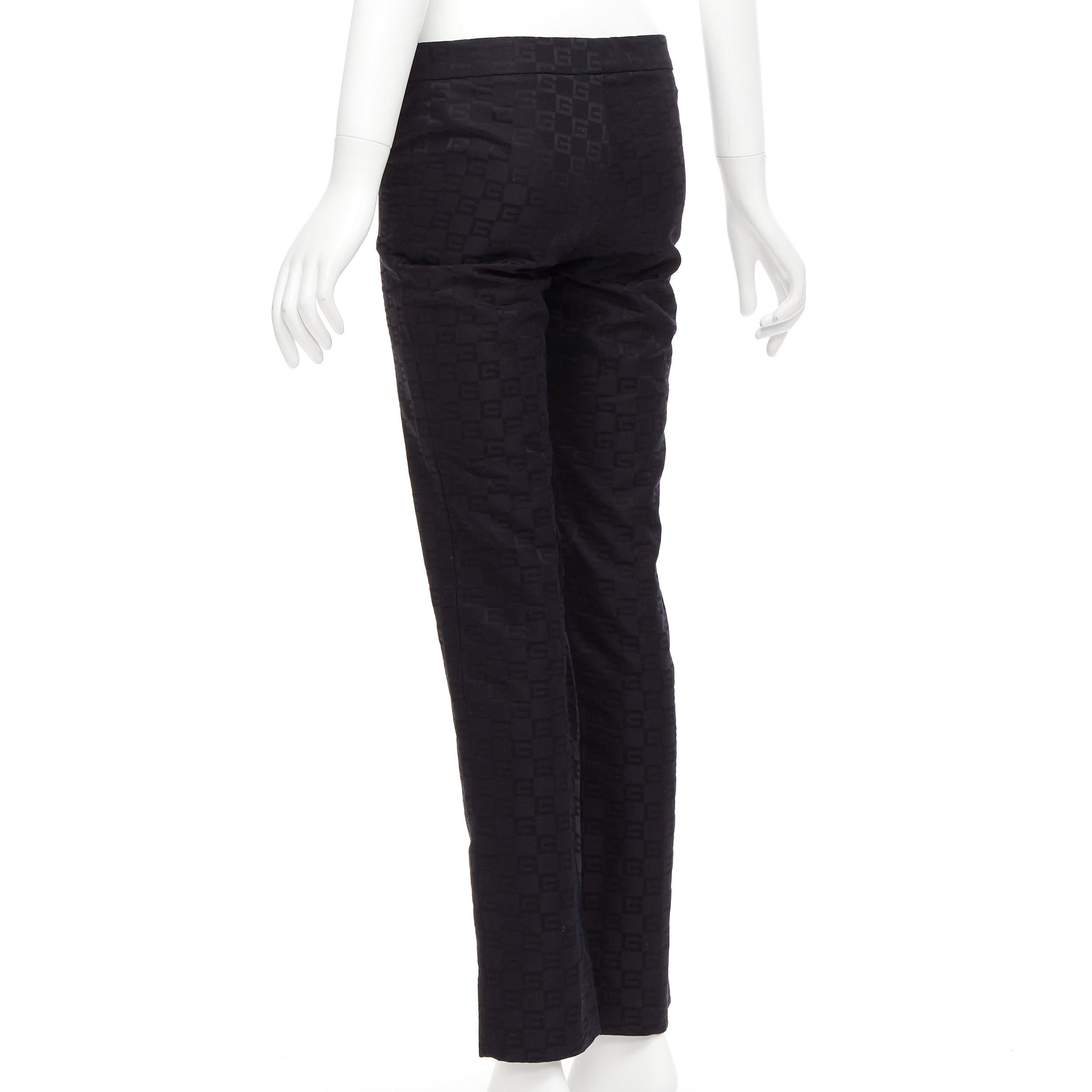 Women's GUCCI Tom Ford Vintage GG monogram straight trousers pants IT38 XS For Sale