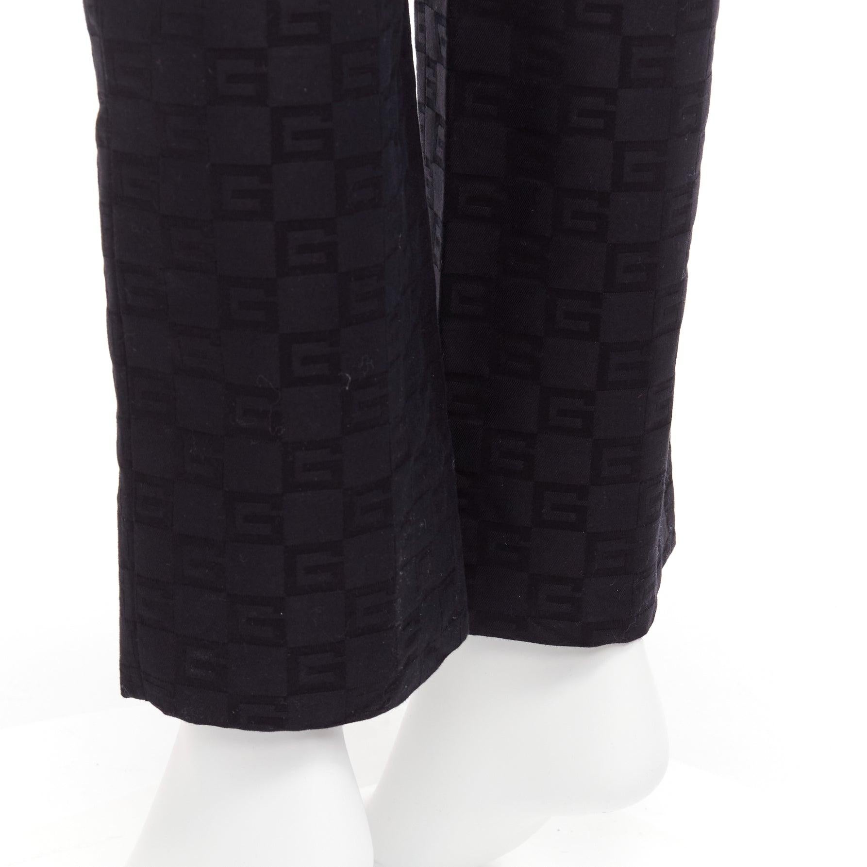 GUCCI Tom Ford Vintage GG monogram straight trousers pants IT38 XS For Sale 1