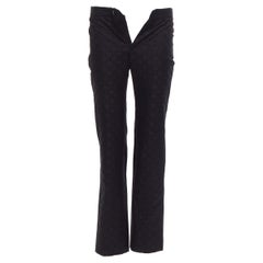 GUCCI Tom Ford Vintage GG monogram straight trousers pants IT38 XS