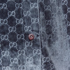 GUCCI Tom Ford Vintage GG monogram velour cropped shirt XS