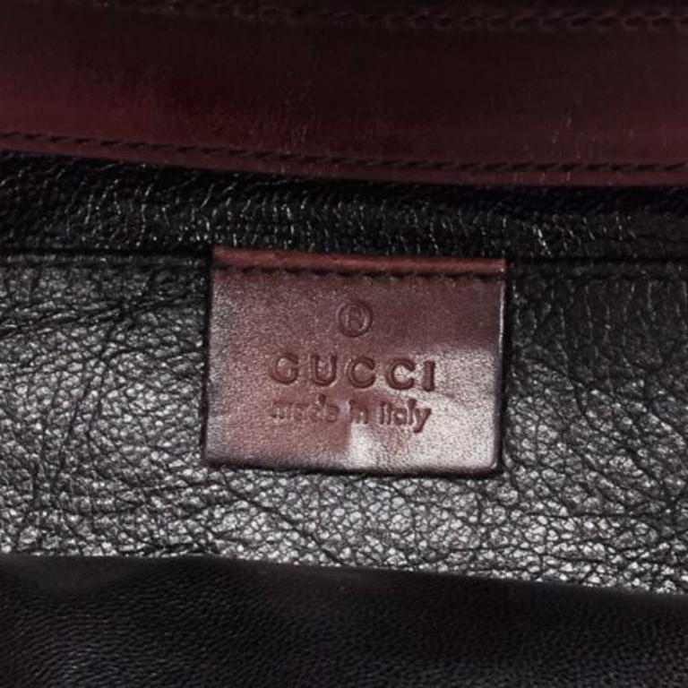 GUCCI Tom Ford Vintage Horsebit black leather gold buckle shoulder chain bag 3