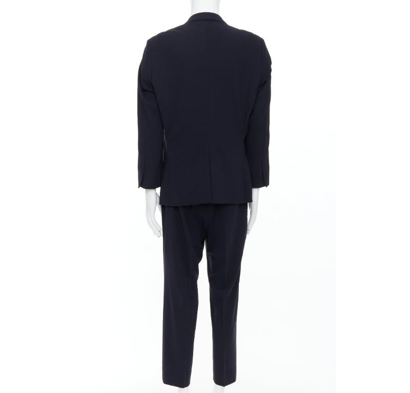 GUCCI Tom Ford Vintage navy wool GG monogram lined blazer IT50 L 1