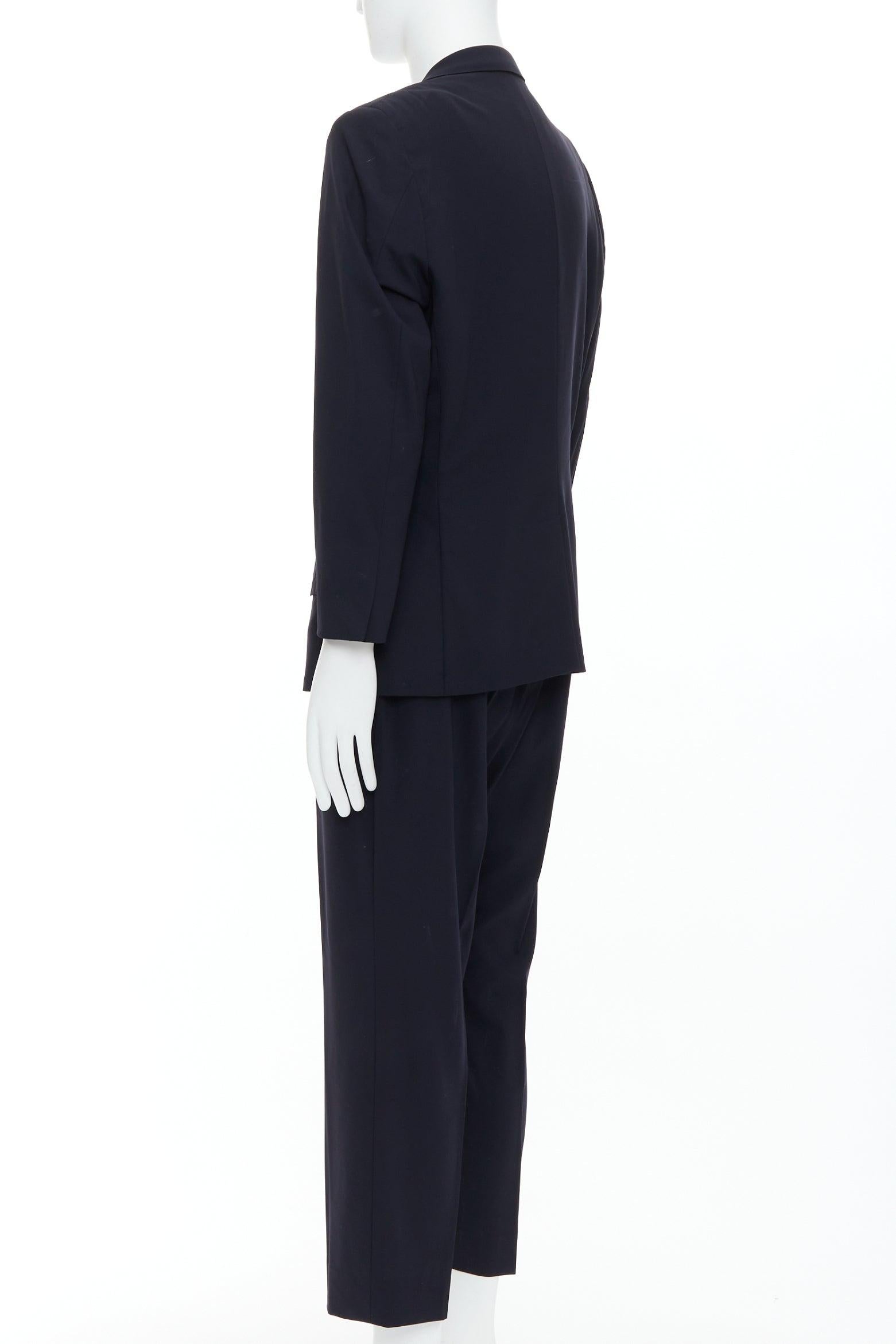 GUCCI Tom Ford Vintage navy wool GG monogram lined blazer IT50 L For Sale 1
