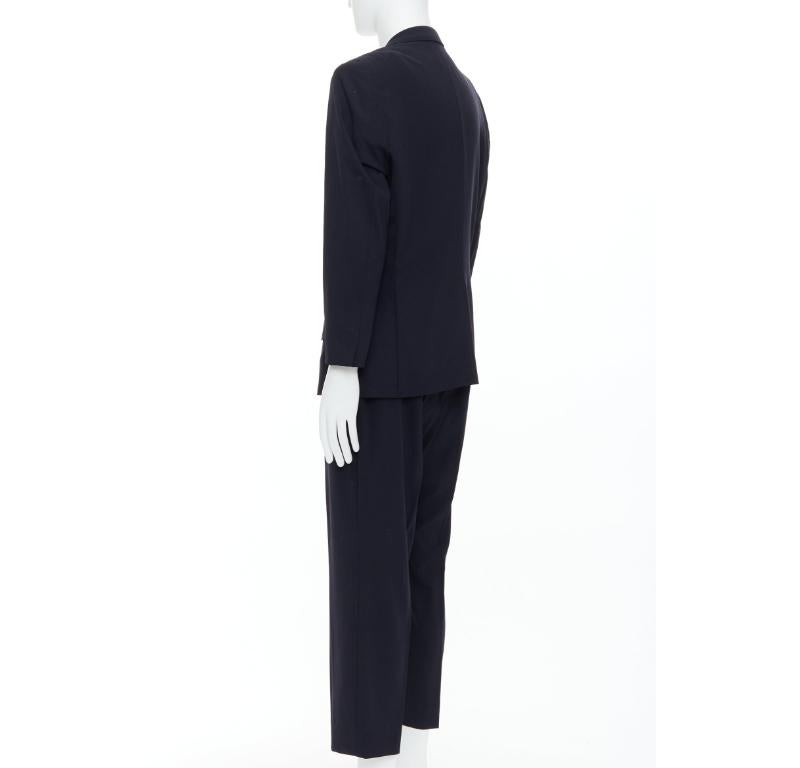 GUCCI Tom Ford Vintage navy wool GG monogram lined blazer IT50 L 2