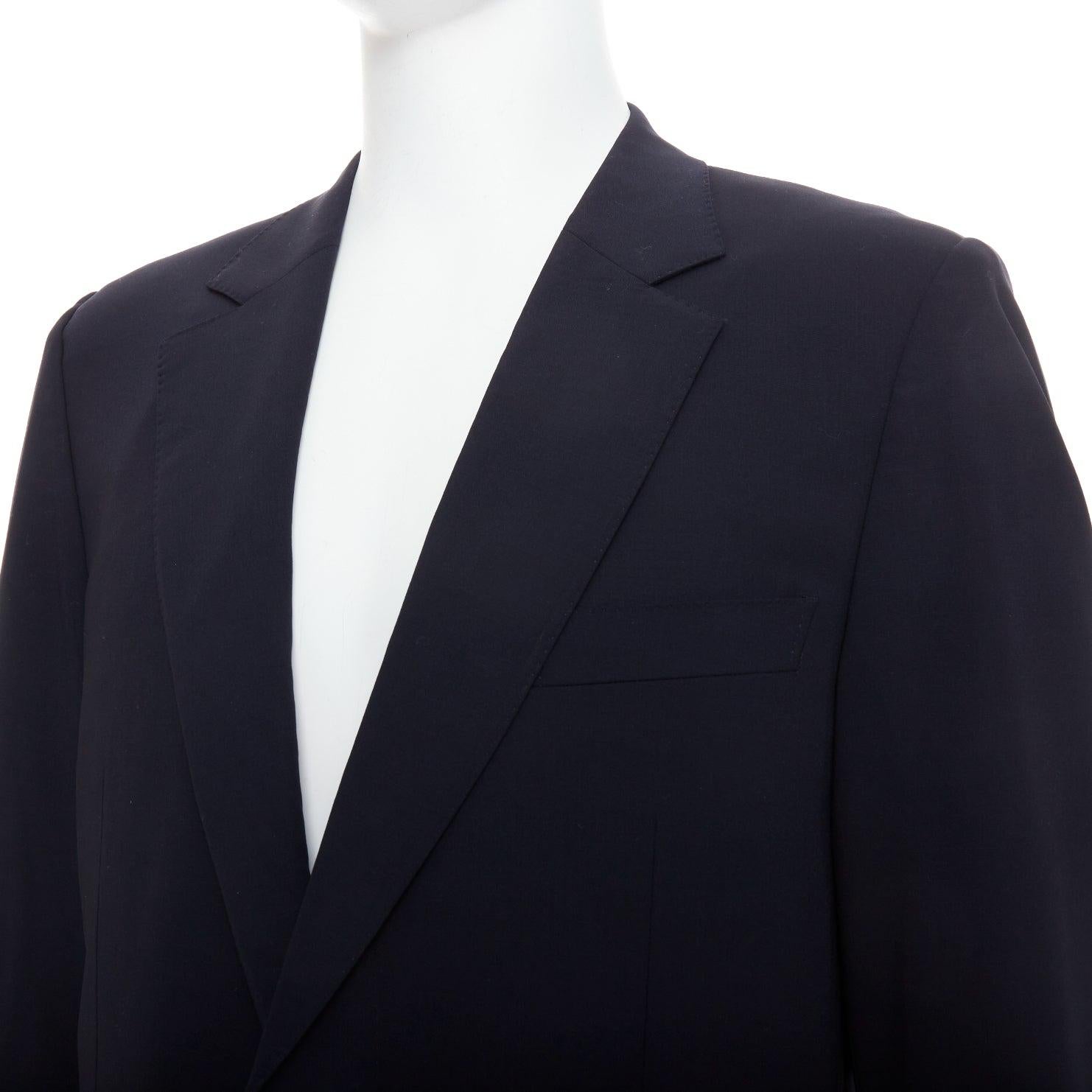 GUCCI Tom Ford Vintage navy wool GG monogram lined blazer IT50 L For Sale 2
