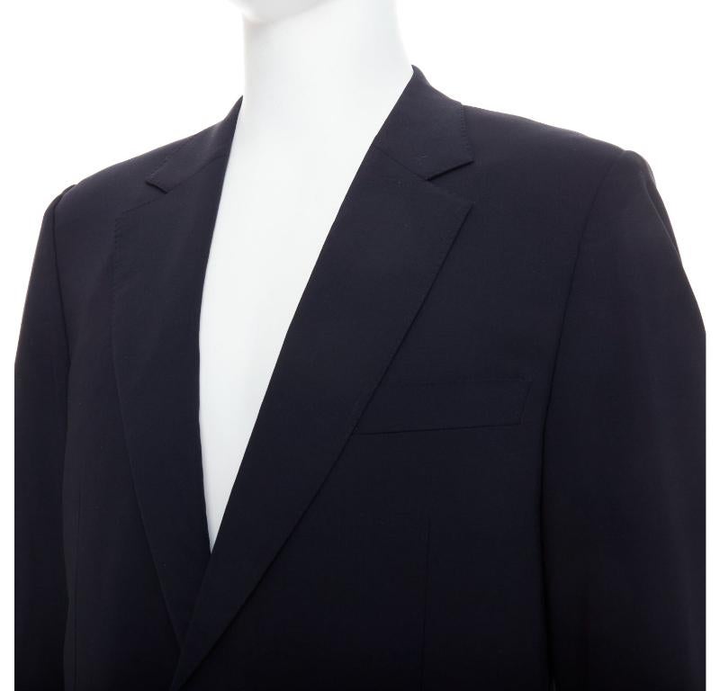GUCCI Tom Ford Vintage navy wool GG monogram lined blazer IT50 L 3