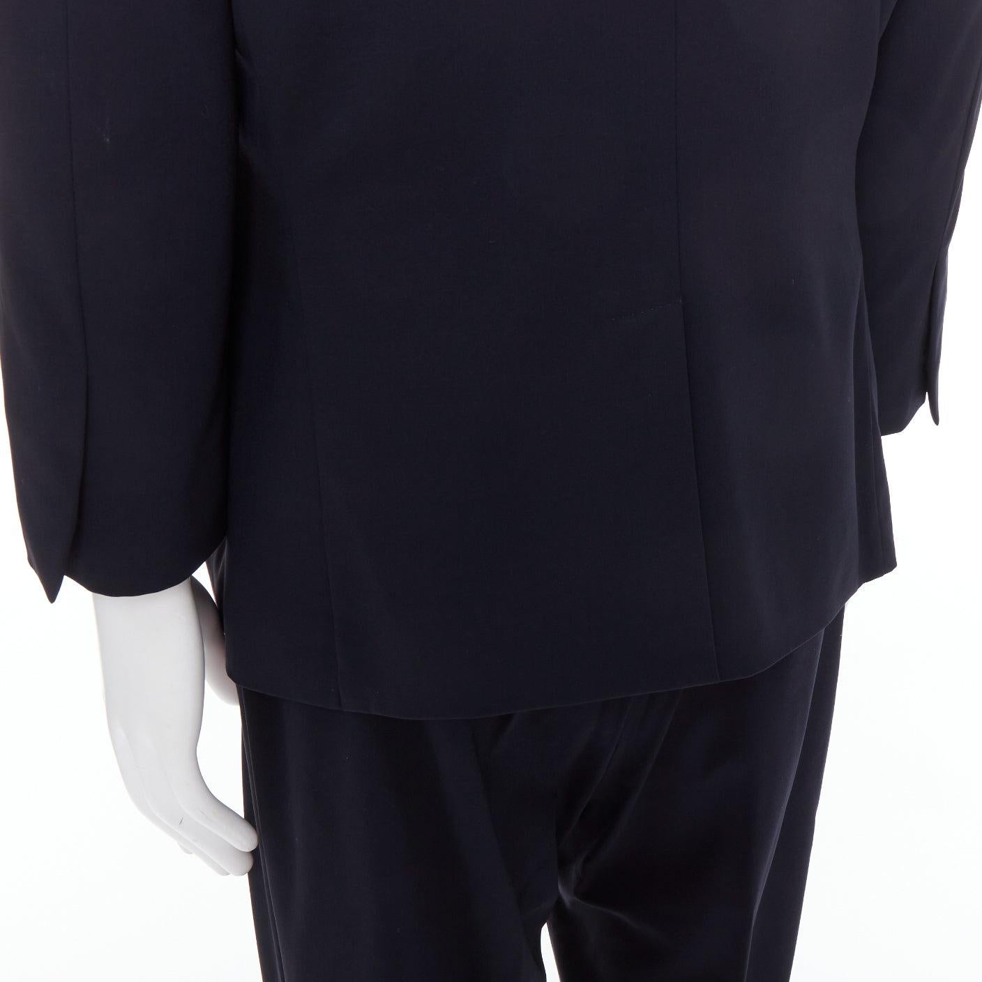 GUCCI Tom Ford Vintage navy wool GG monogram lined blazer IT50 L For Sale 3