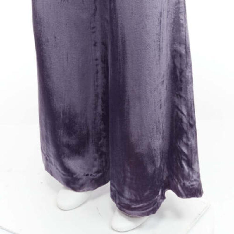 GUCCI Tom Ford Vintage purple velvet low waist flared pants IT40 S For Sale 2